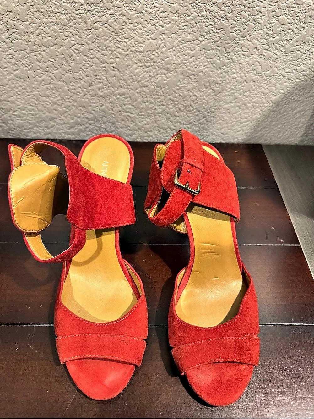 Nine West Red Strappy Heels